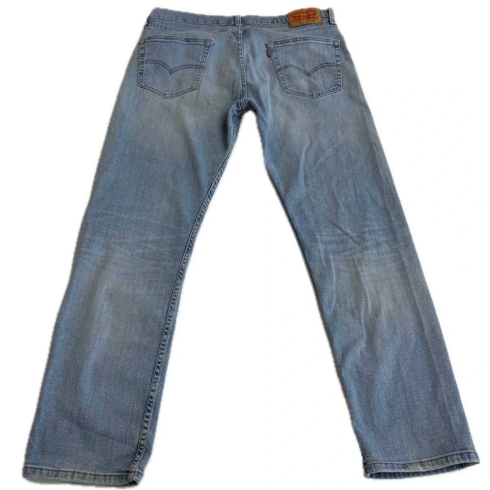 Levis 502‎ Jeans Mens W34 L29 Blue Light Wash Tapered Fit Denim Pants